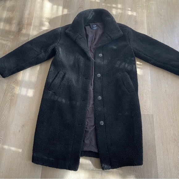 GAP Long Sherpa Coat - Picture 2 of 5